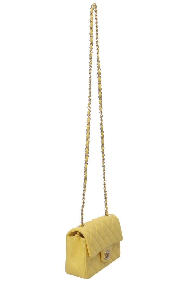 CHANEL Single Flap Bag Yellow