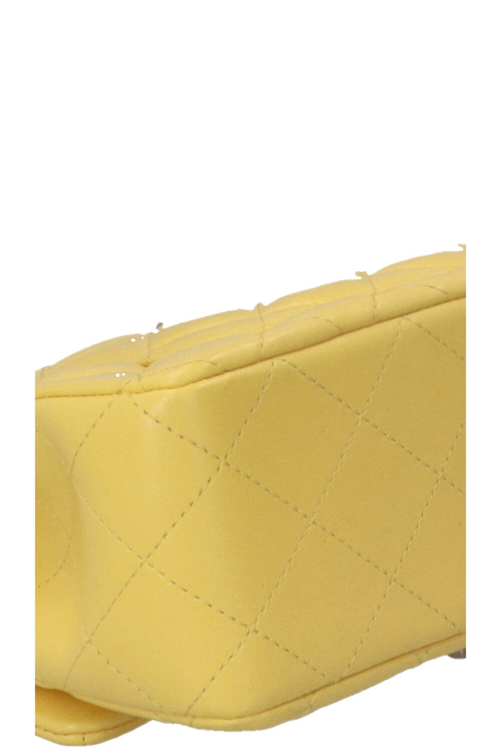CHANEL Single Flap Bag Yellow