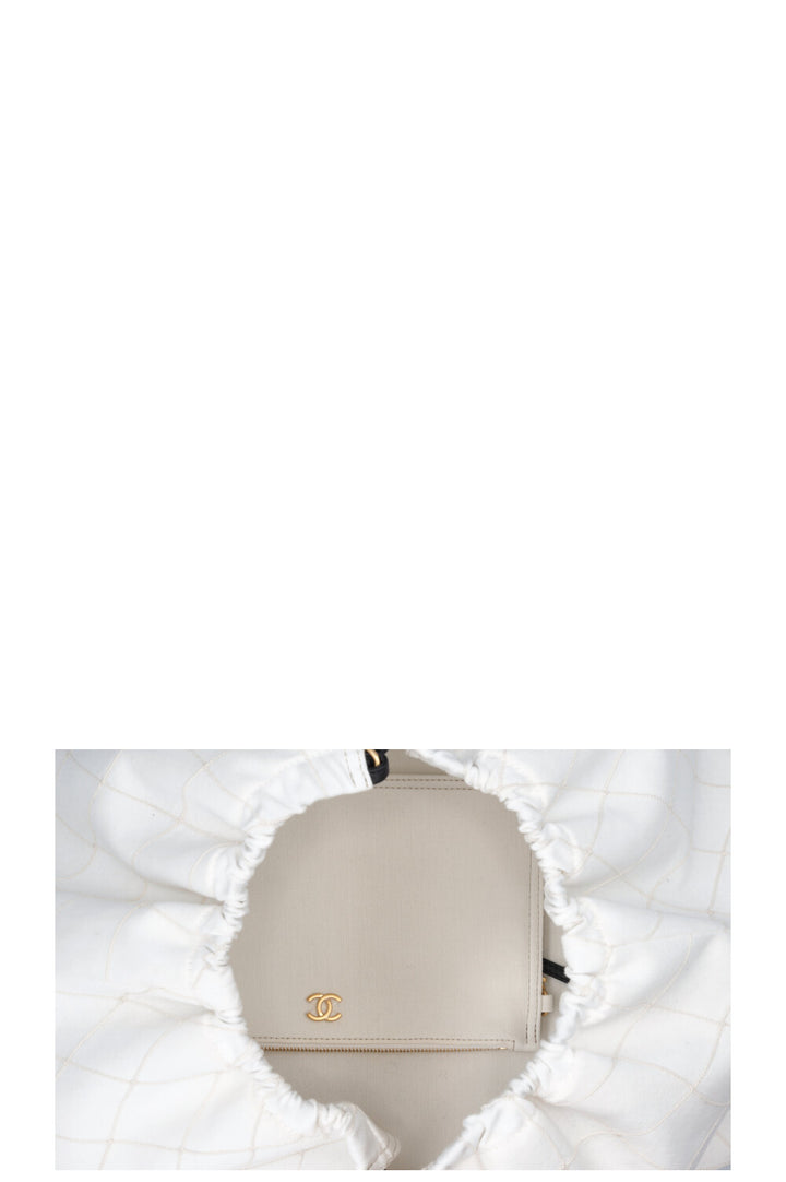 CHANEL by Matthieu Blazy 2026 Small Coco Beach Tote Canvas White