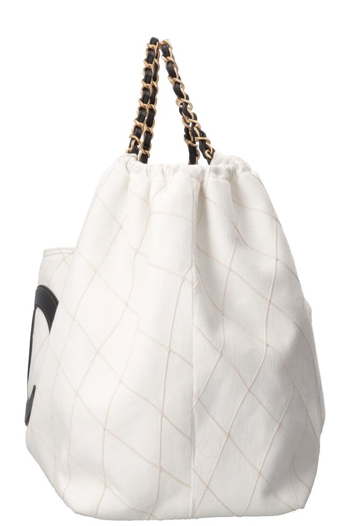 CHANEL by Matthieu Blazy 2026 Small Coco Beach Tote Canvas White
