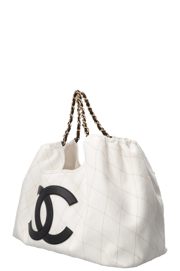 CHANEL by Matthieu Blazy 2026 Small Coco Beach Tote Canvas White