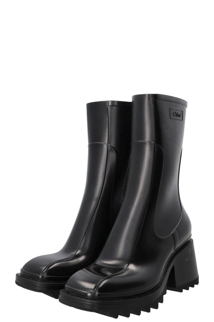 CHLOÉ Betty Rainboots Rubber Black