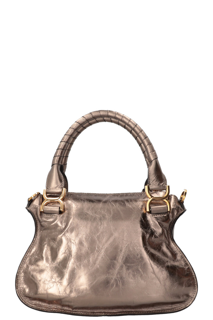 CHLOÉ Sac Double Carry Marcie Small Cuir Bronze