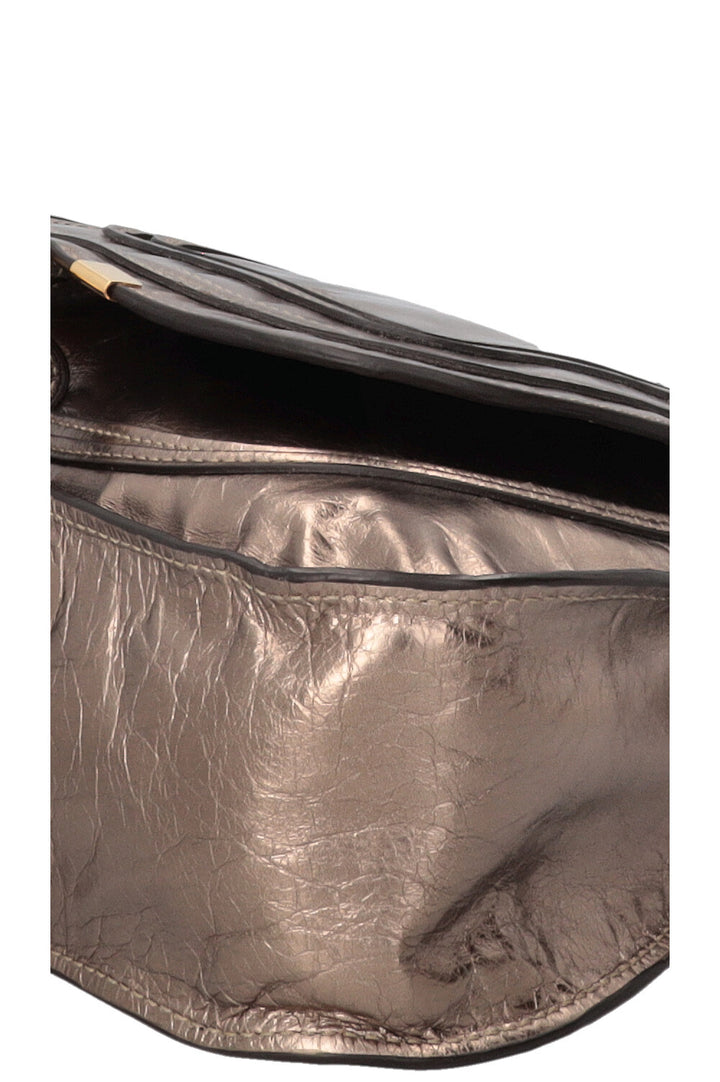 CHLOÉ Sac Double Carry Marcie Small Cuir Bronze