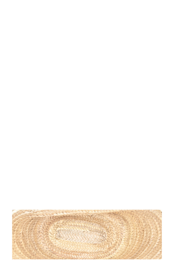 CHLOÉ Marcie Panier moyen en raphia et cuir blanc