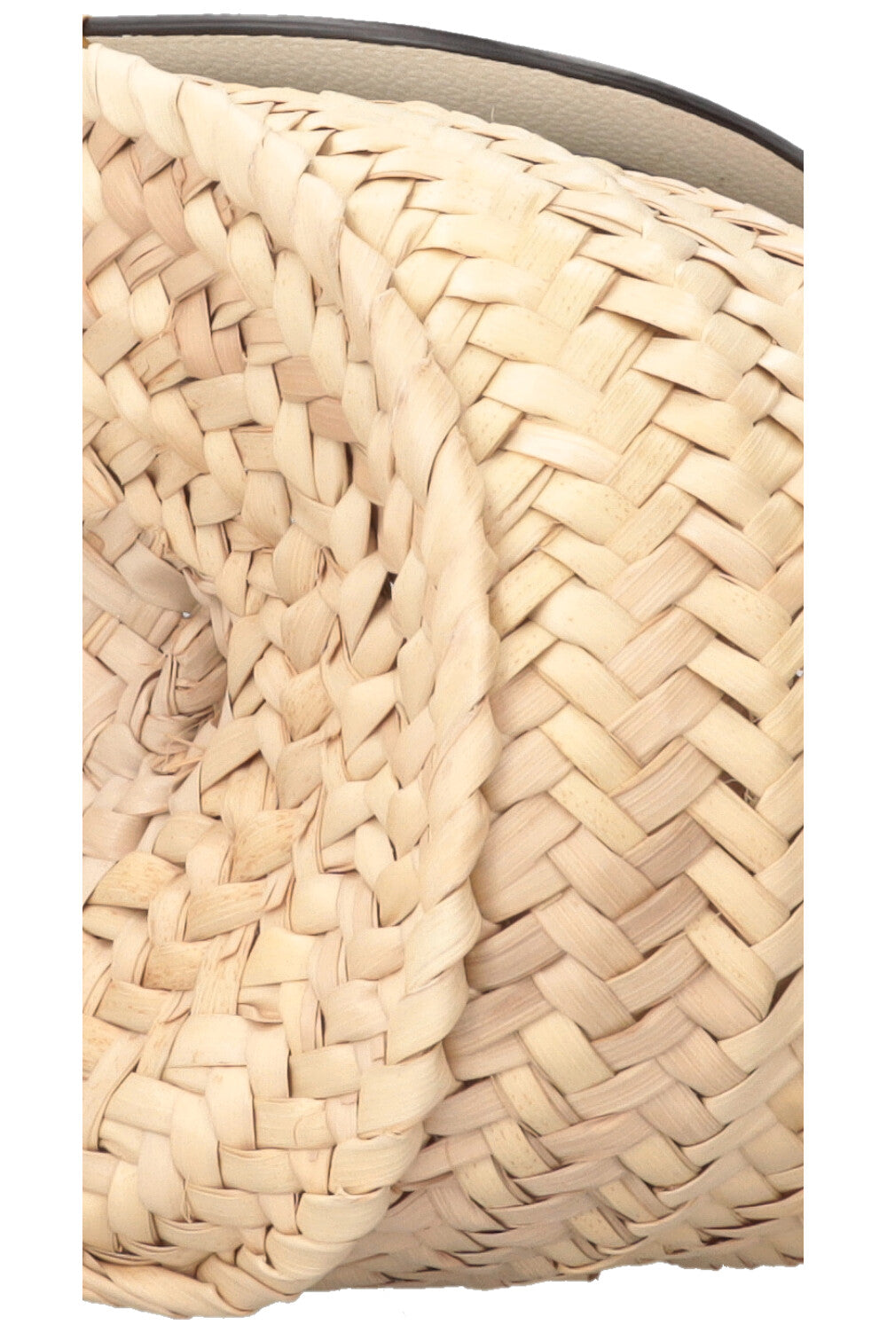 CHLOÉ Marcie Panier moyen en raphia et cuir blanc