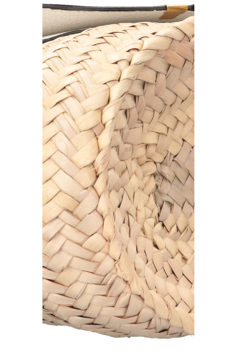 CHLOÉ Marcie Panier moyen en raphia et cuir blanc
