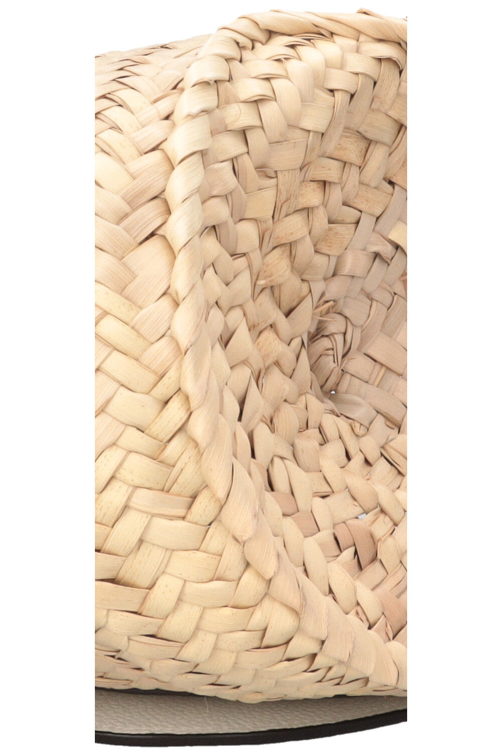 CHLOÉ Marcie Panier moyen en raphia et cuir blanc