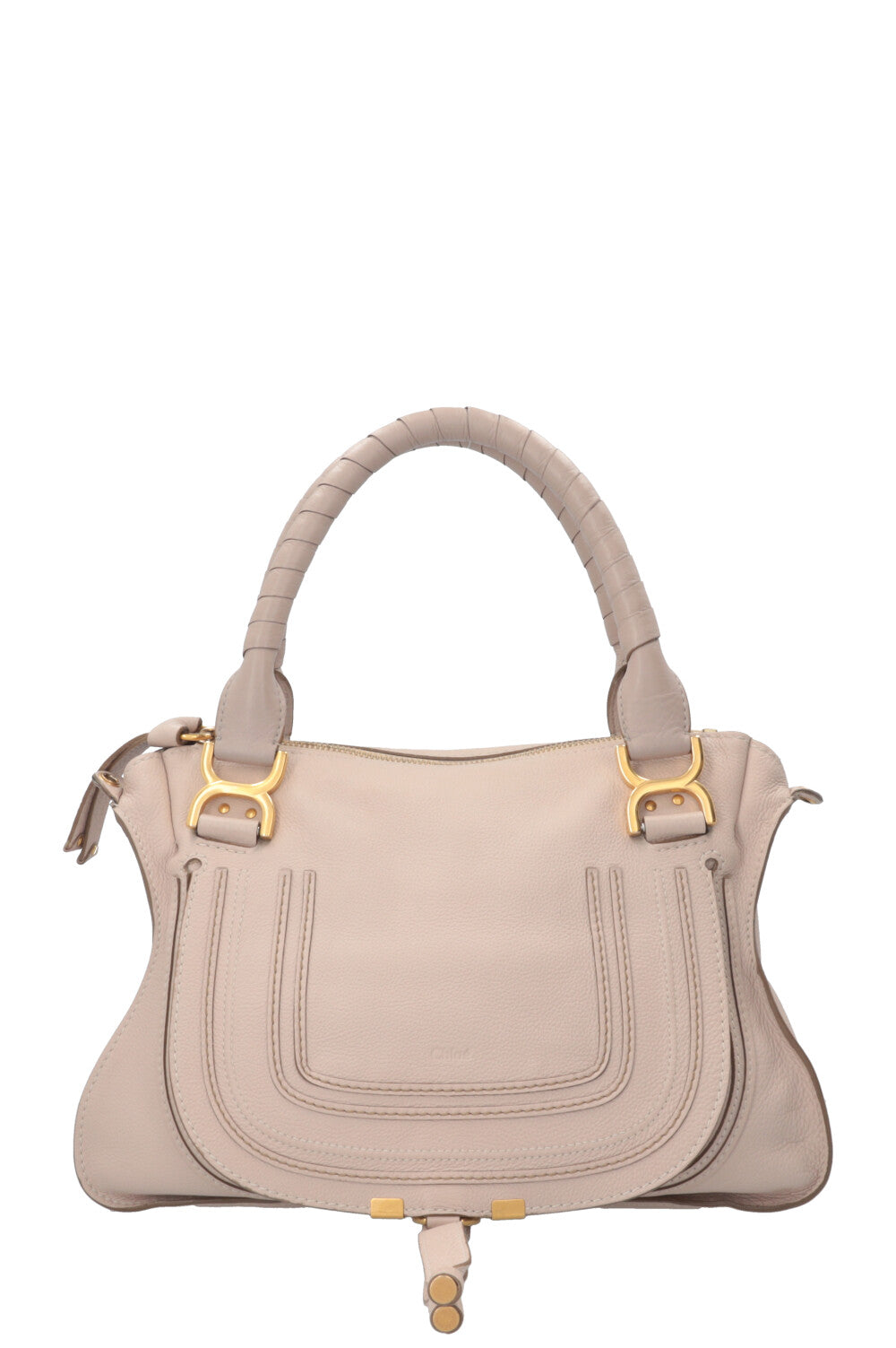CHLOÉ Marcie Double Carry Bag Medium Nude