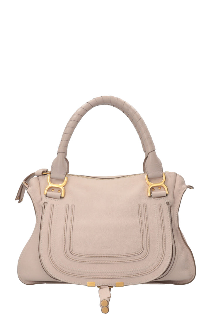 CHLOÉ Marcie Double Carry Bag Medium Nude