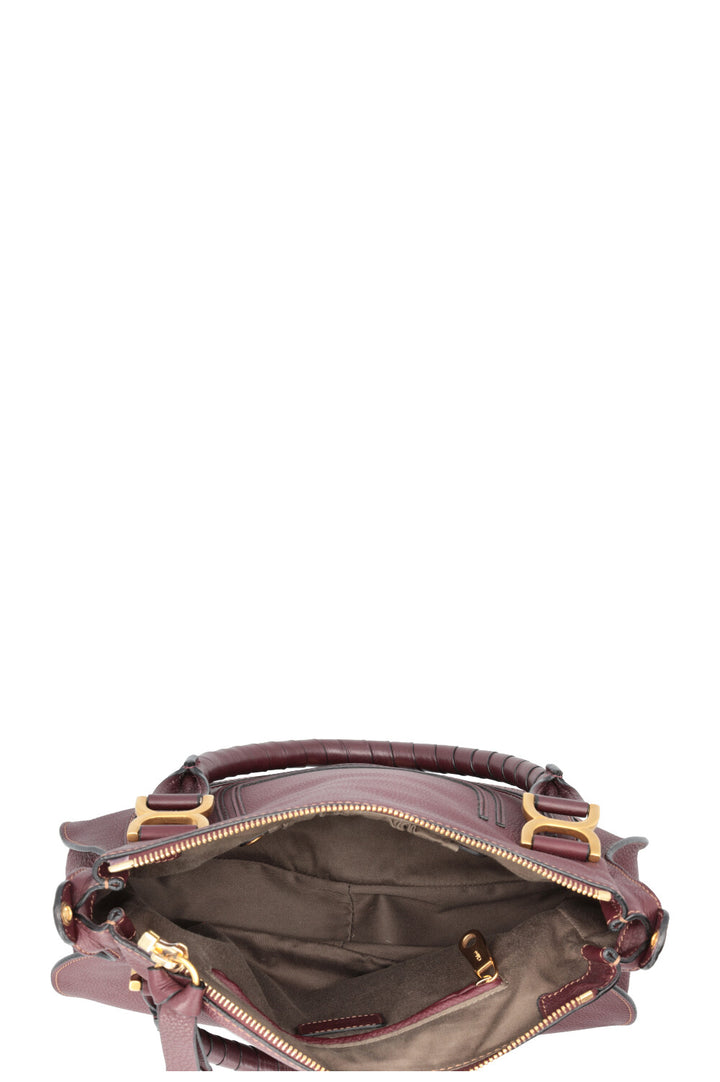 CHLOÉ Marcie Double Carry Medium Bag Bourgogne