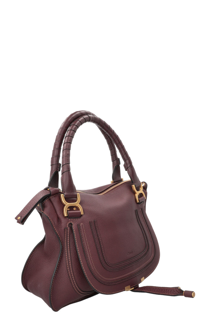 CHLOÉ Marcie Double Carry Medium Bag Bourgogne