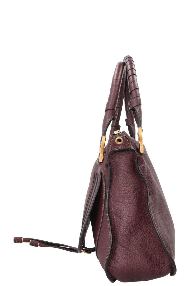 CHLOÉ Marcie Double Carry Medium Bag Bourgogne