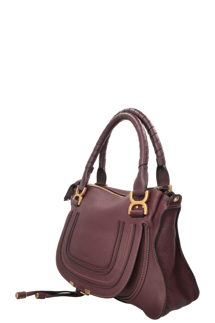 CHLOÉ Marcie Double Carry Medium Bag Bourgogne