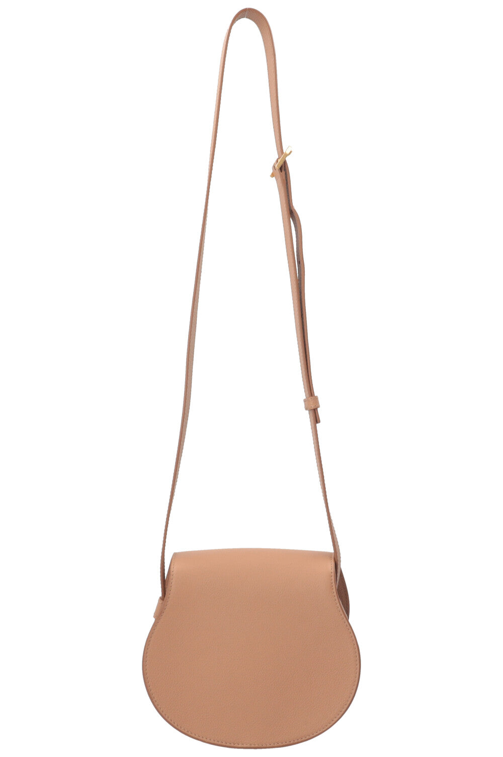 CHLOÉ Marcie Saddle Bag Small Grained Leather Light Tan
