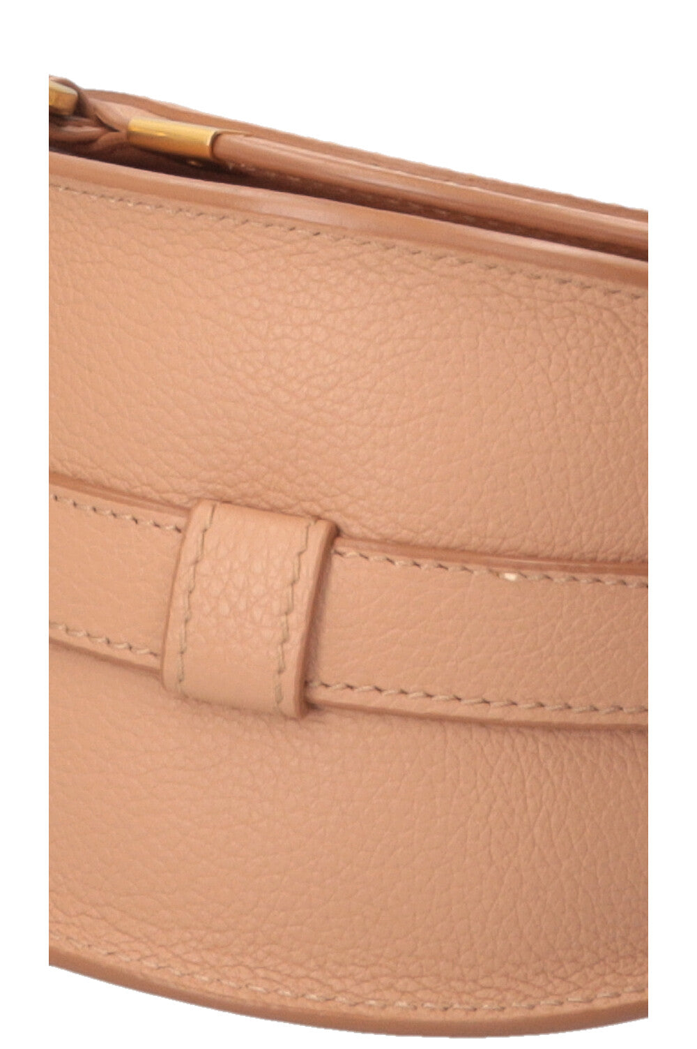 CHLOÉ Marcie Saddle Bag Small Grained Leather Light Tan
