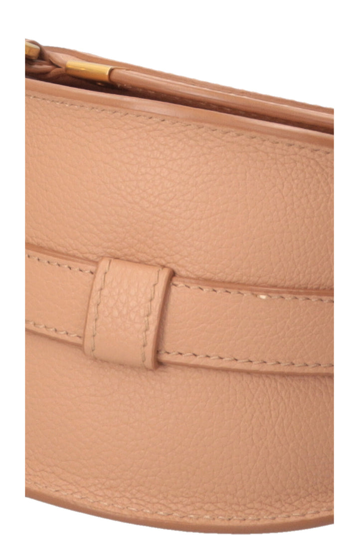 CHLOÉ Marcie Saddle Bag Small Grained Leather Light Tan