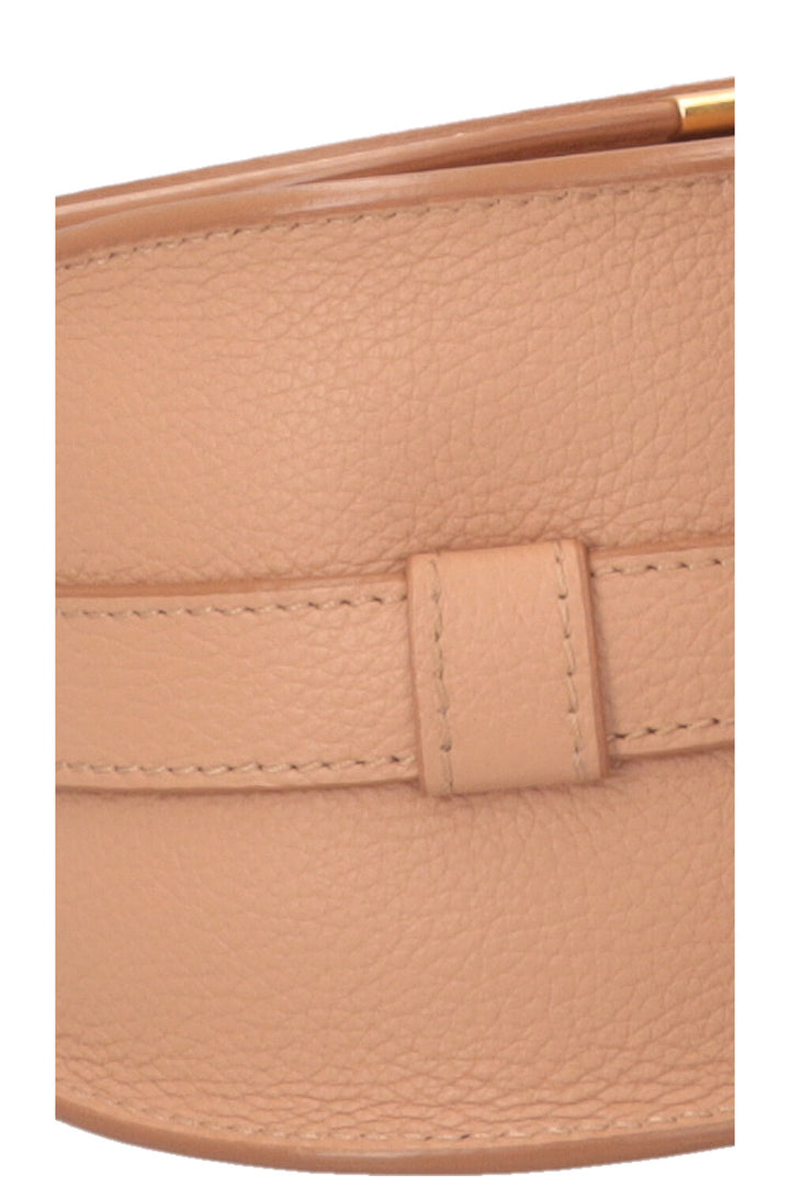 CHLOÉ Marcie Saddle Bag Small Grained Leather Light Tan