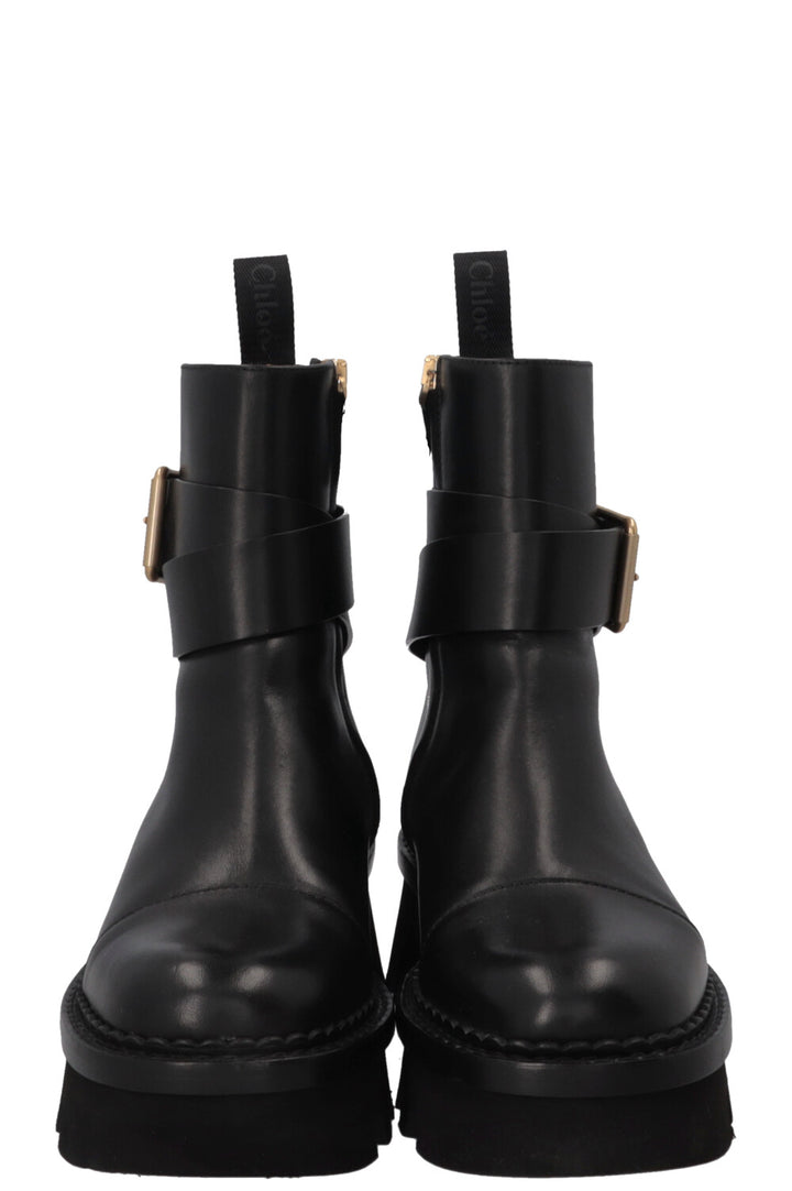 CHLOÉ Owena Ankle Boots Leather Black