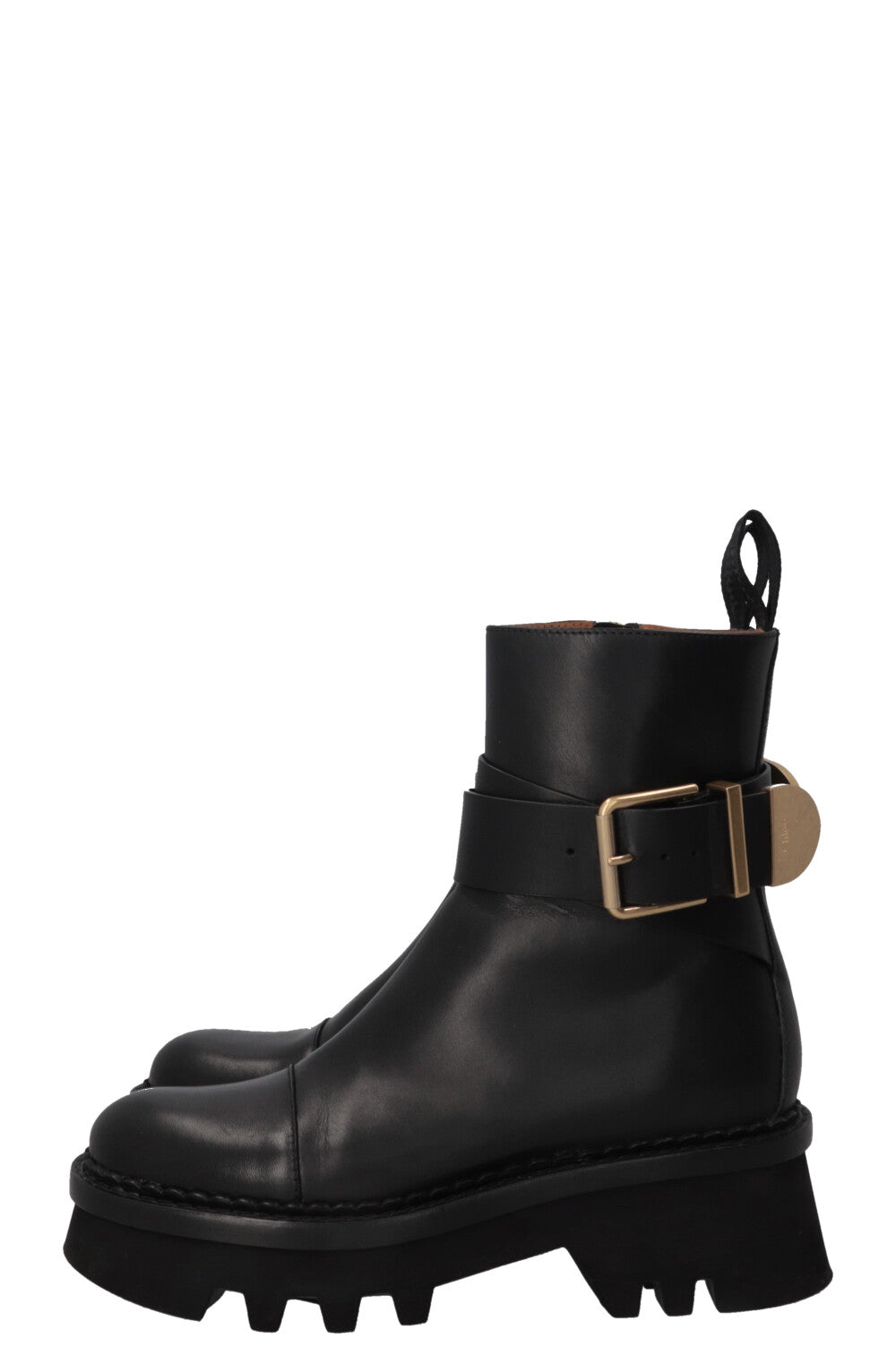 CHLOÉ Owena Ankle Boots Leather Black