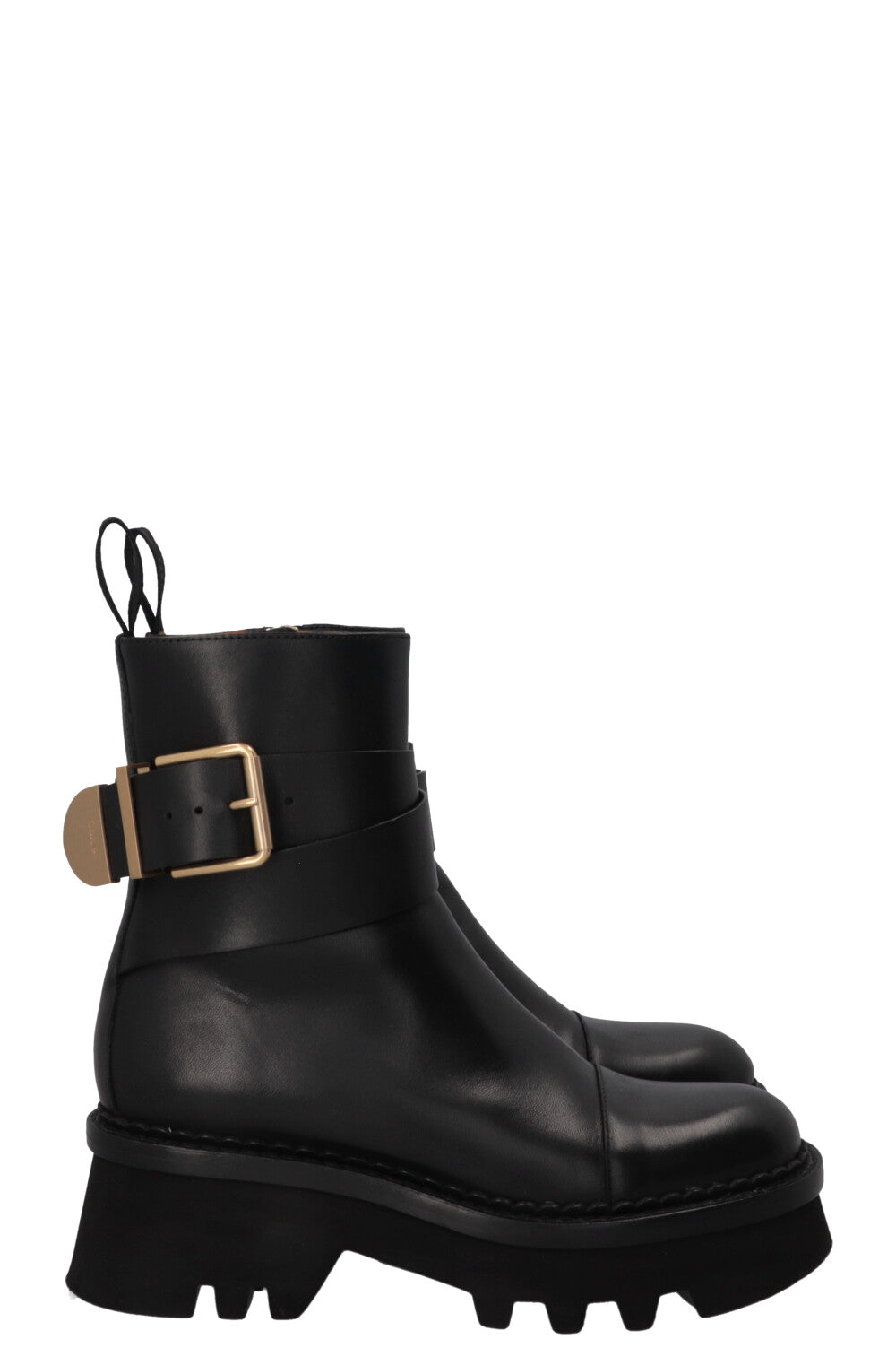 CHLOÉ Owena Ankle Boots Leather Black