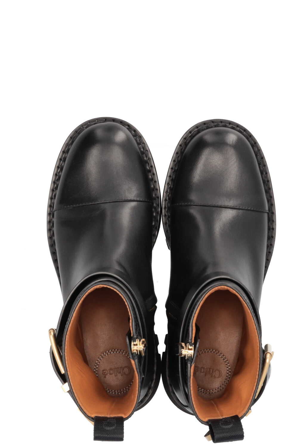 CHLOÉ Owena Ankle Boots Leather Black