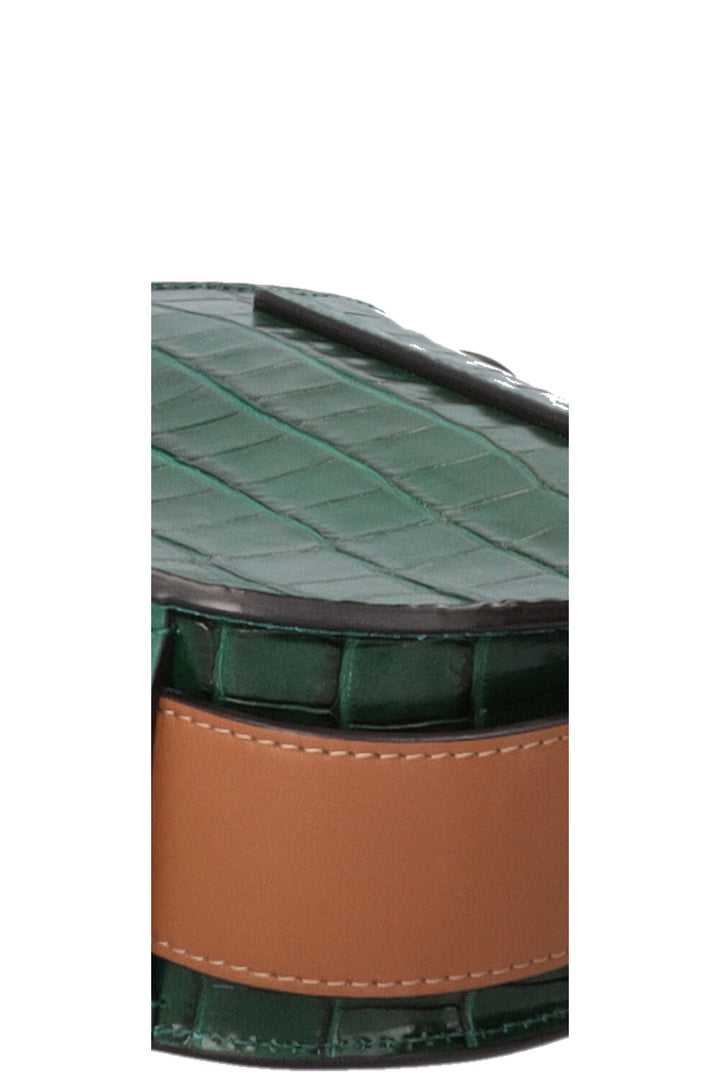 CHLOÉ Small Tess Bag Croc Embossed Green