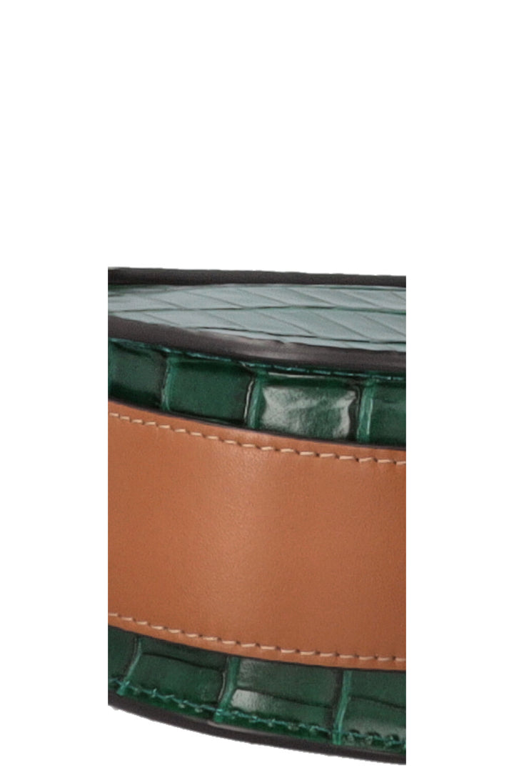 CHLOÉ Small Tess Bag Croc Embossed Green