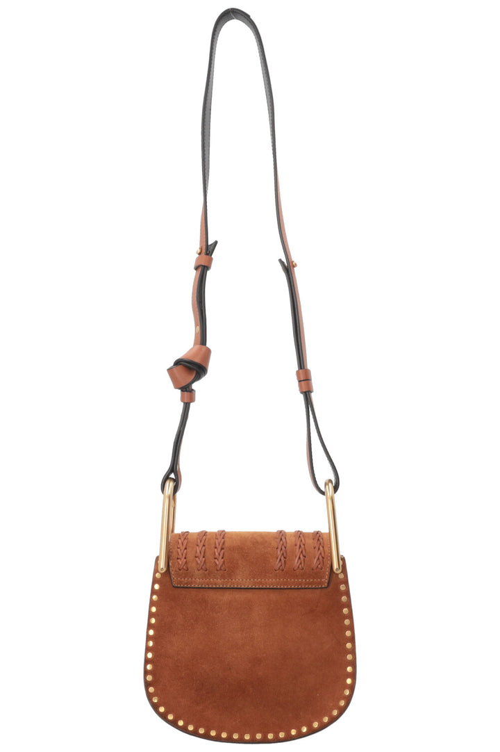 CHLOÉ Hudson Crossbody Bag Small Suede Cognac
