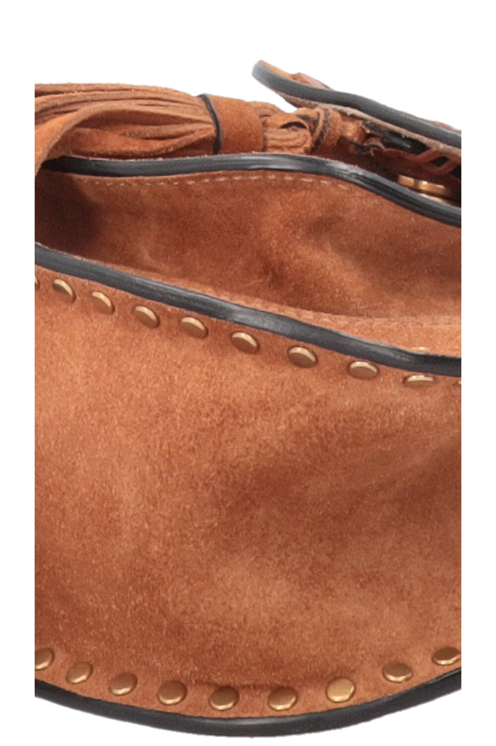 CHLOÉ Hudson Crossbody Bag Small Suede Cognac