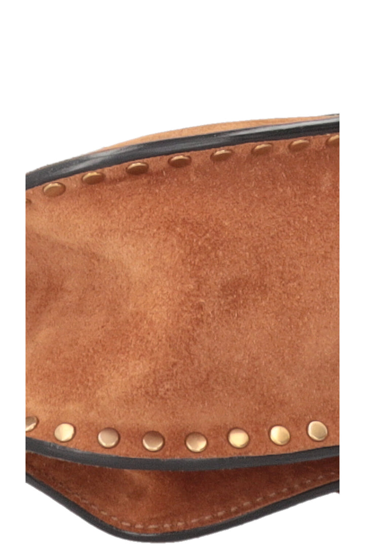 CHLOÉ Hudson Crossbody Bag Small Suede Cognac