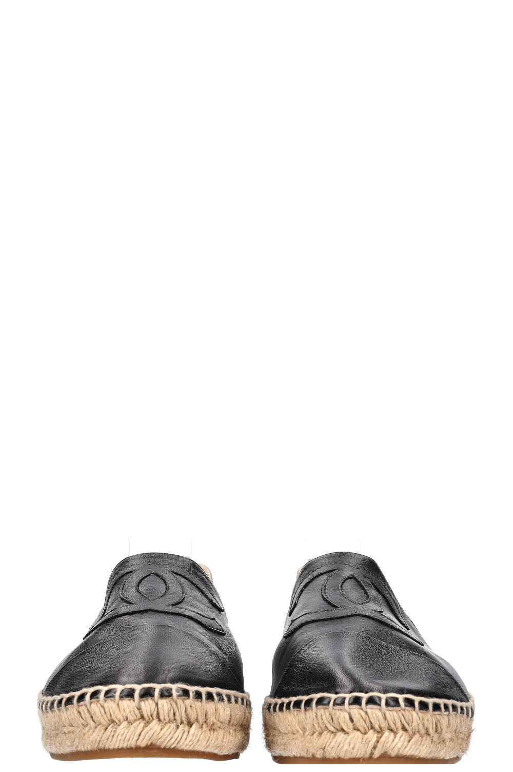 CHANEL CC Espadrilles Leather Black