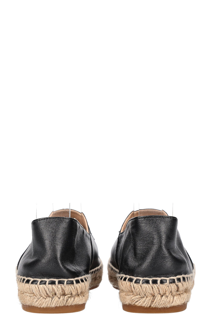 CHANEL CC Espadrilles Leather Black