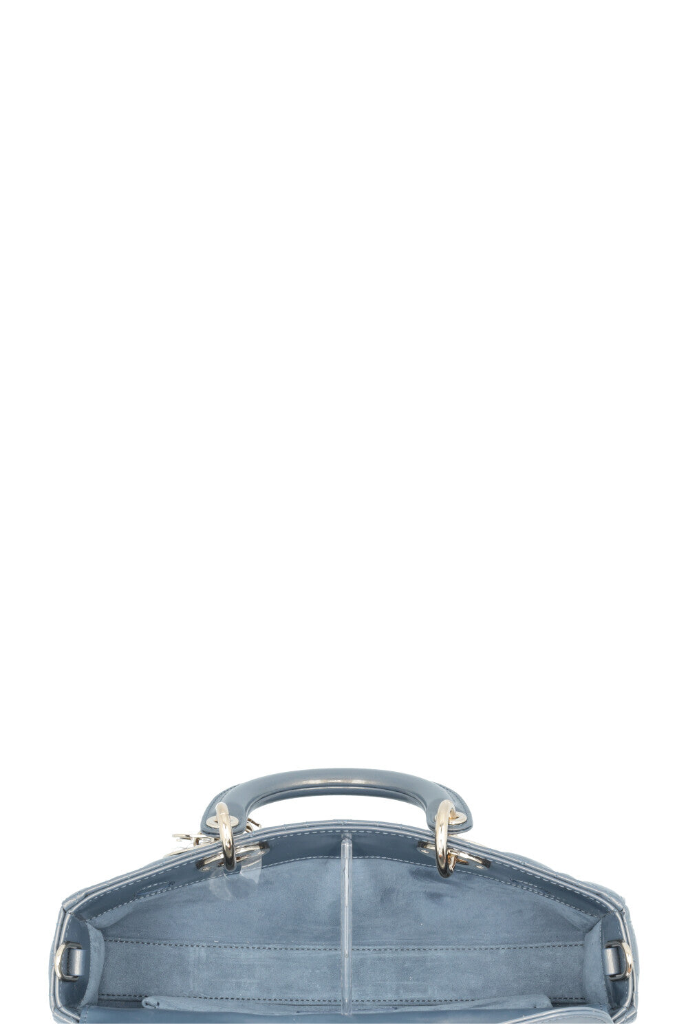 CHRISTAN DIOR Lady D-Joy Moyen Cuir Verni Bleu