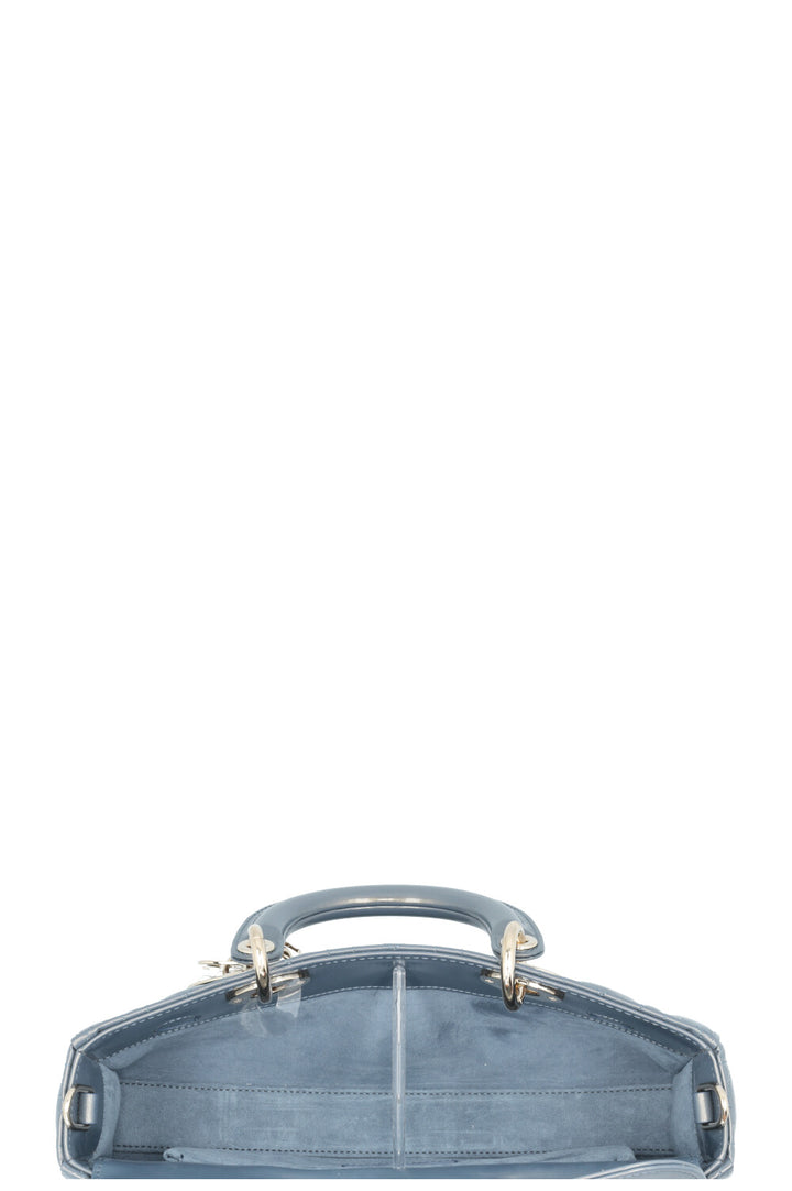 CHRISTAN DIOR Lady D-Joy Moyen Cuir Verni Bleu