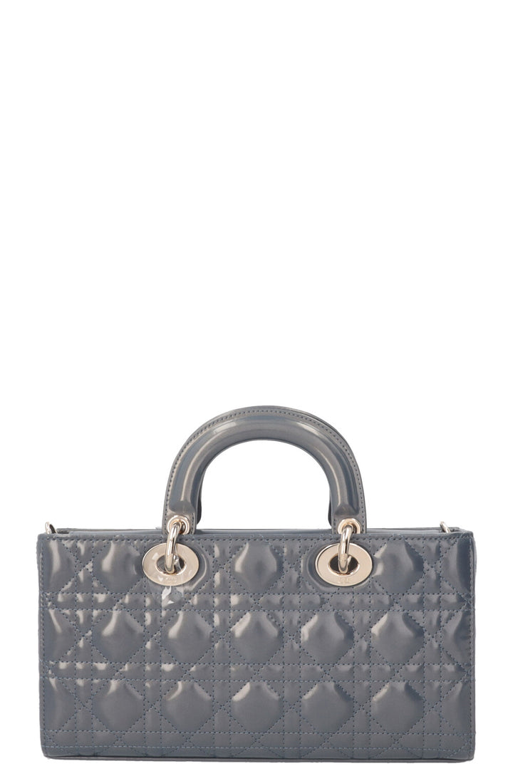 CHRISTAN DIOR Lady D-Joy Moyen Cuir Verni Bleu