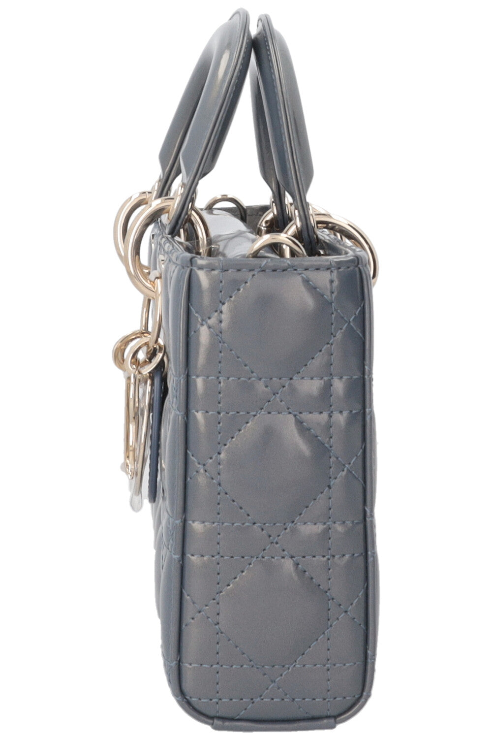 CHRISTAN DIOR Lady D-Joy Moyen Cuir Verni Bleu