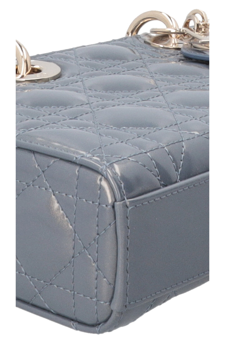 CHRISTAN DIOR Lady D-Joy Moyen Cuir Verni Bleu