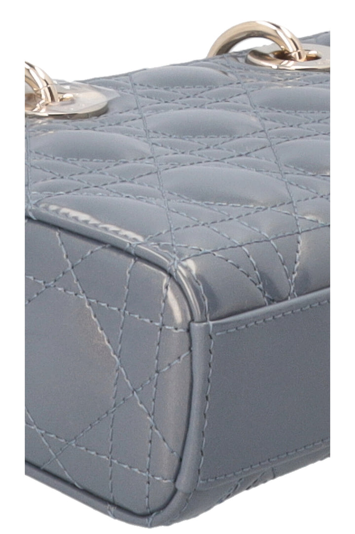 CHRISTAN DIOR Lady D-Joy Moyen Cuir Verni Bleu