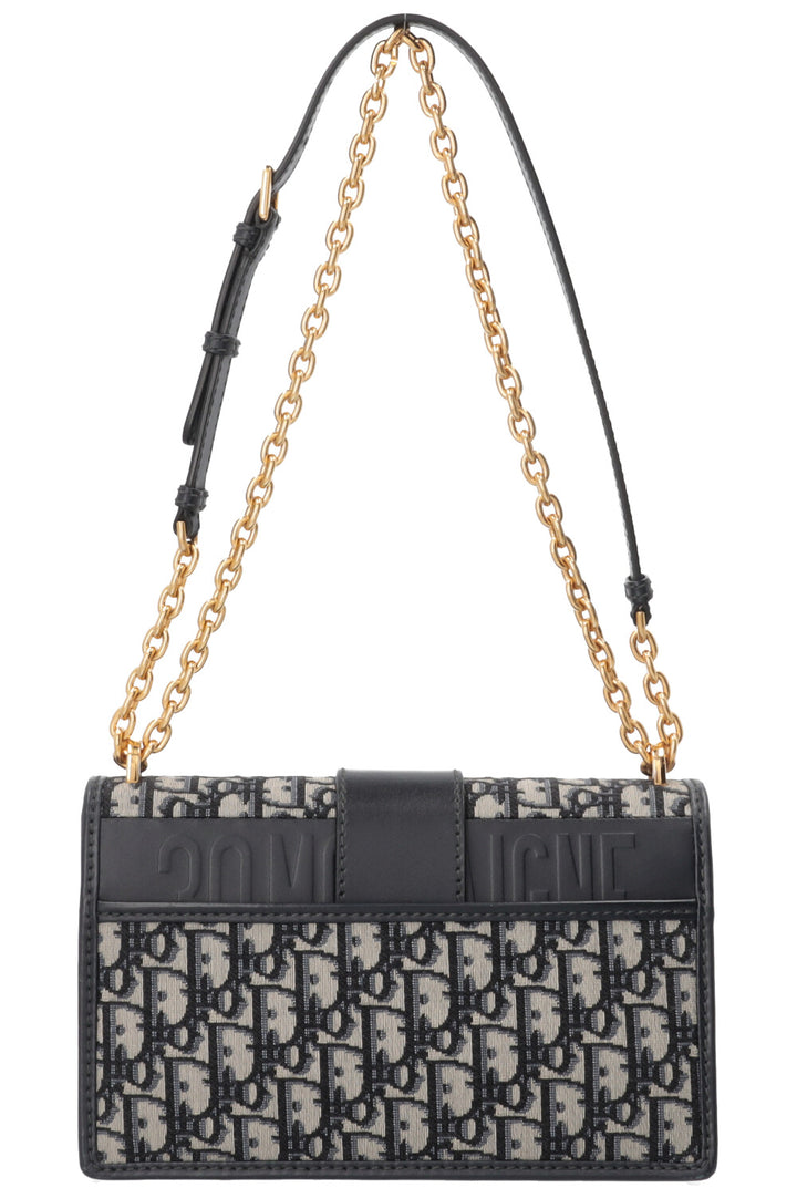 CHRISTIAN DIOR 30 Montaigne Chain Bag Oblique Bleu