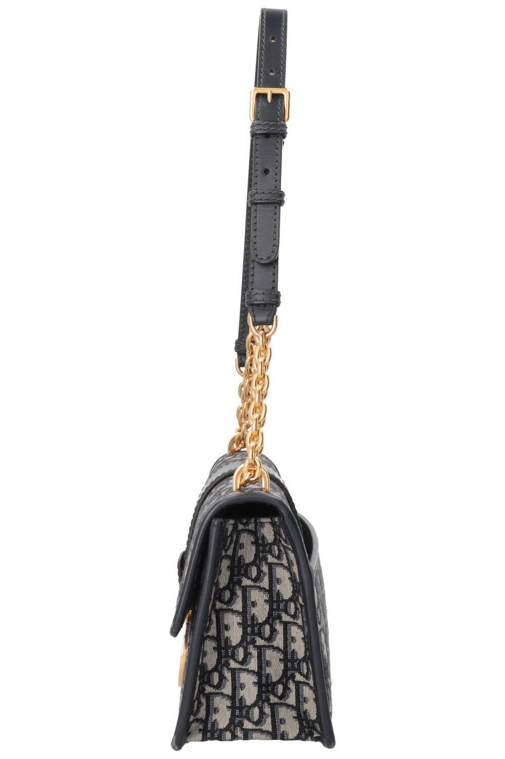 CHRISTIAN DIOR 30 Montaigne Chain Bag Oblique Bleu