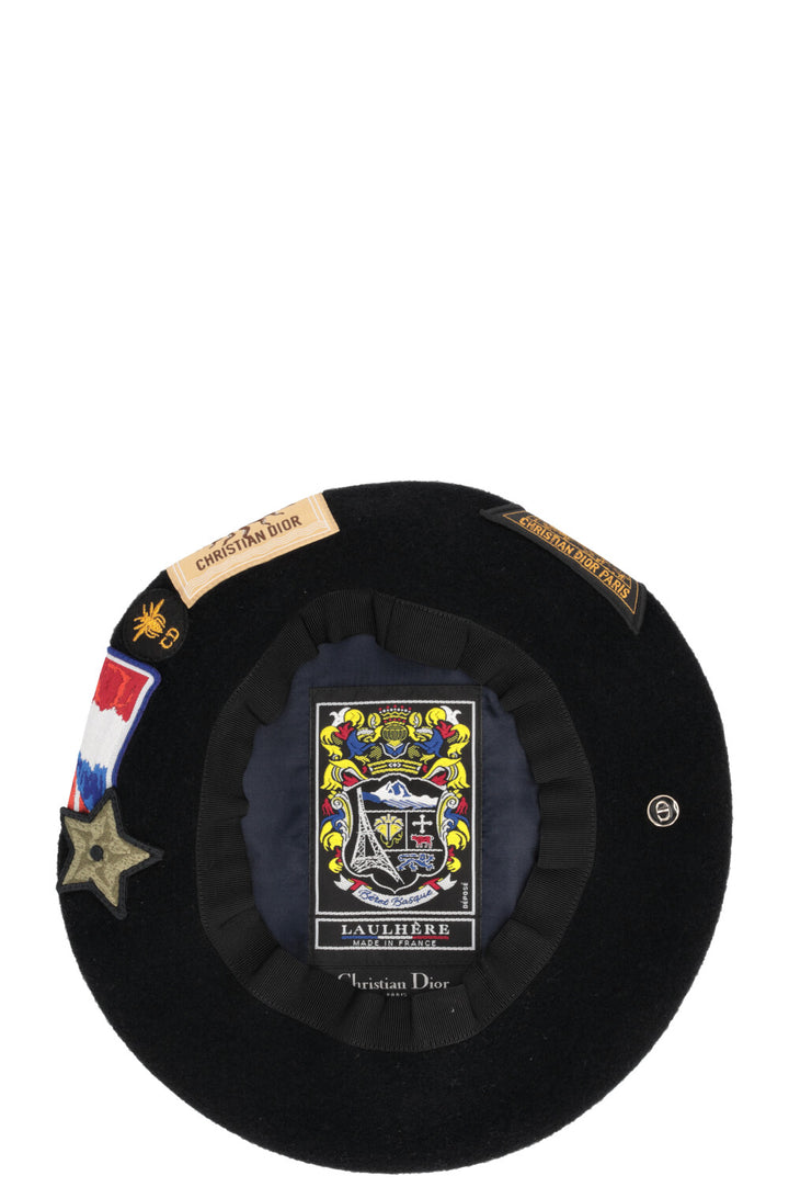 CHRISTIAN DIOR Béret Patches Wool Black