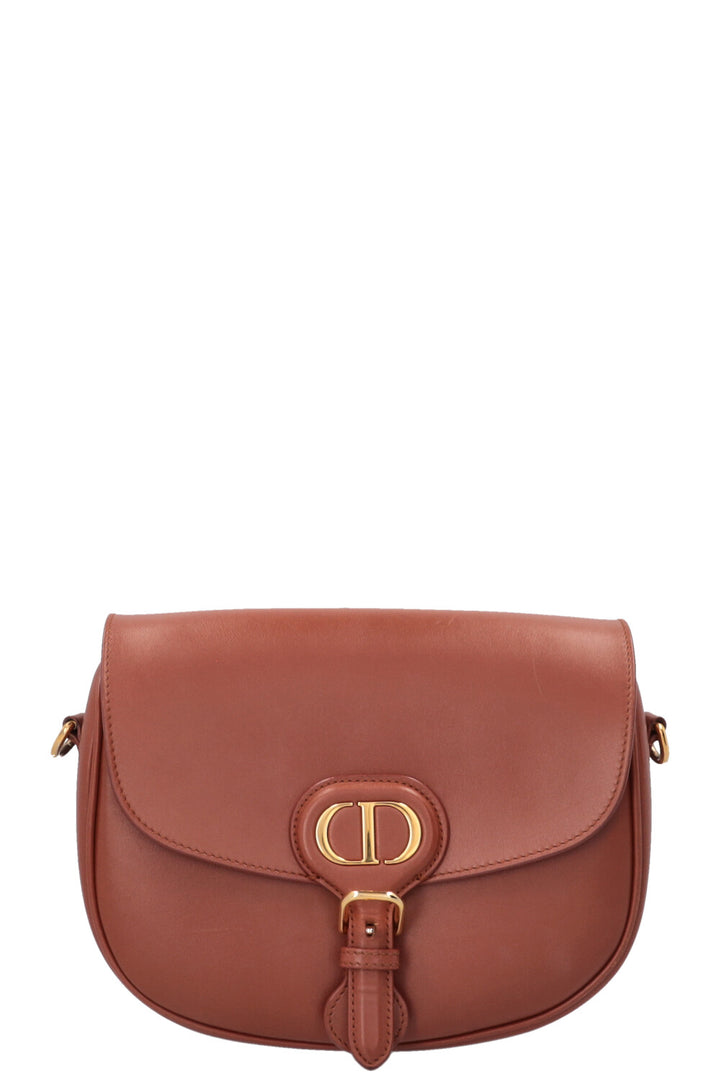 CHRISTIAN DIOR Sac Bobby moyen en cuir cognac