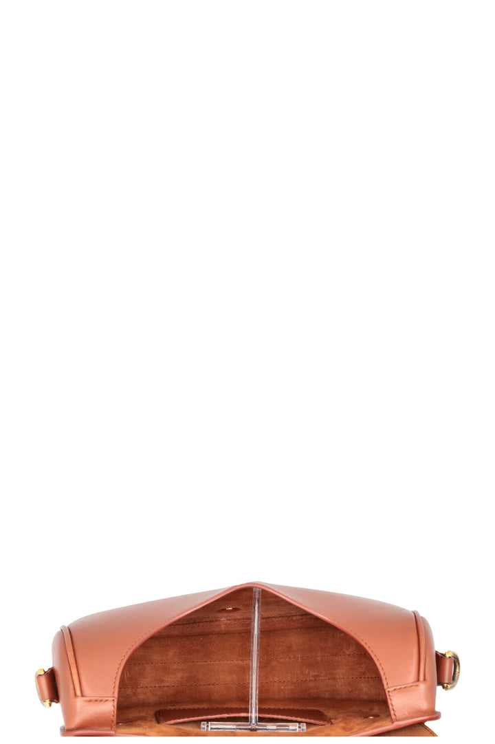 CHRISTIAN DIOR Sac Bobby moyen en cuir cognac