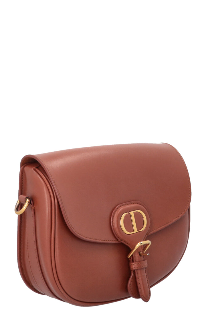 CHRISTIAN DIOR Sac Bobby moyen en cuir cognac