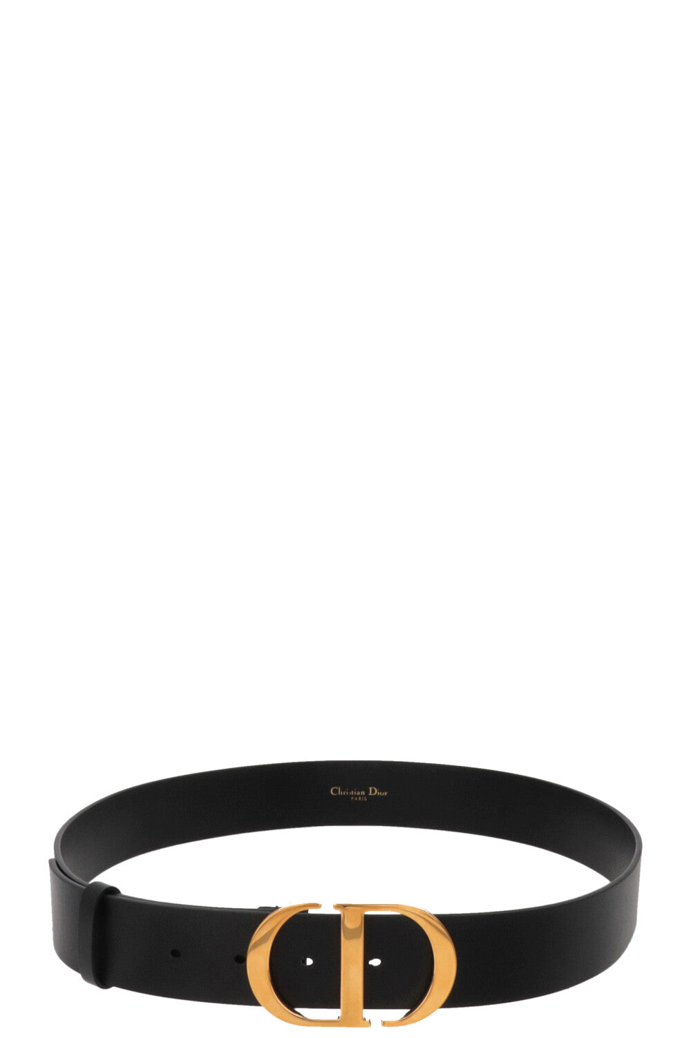 CHRISTIAN DIOR CD Ceinture Cuir Noir