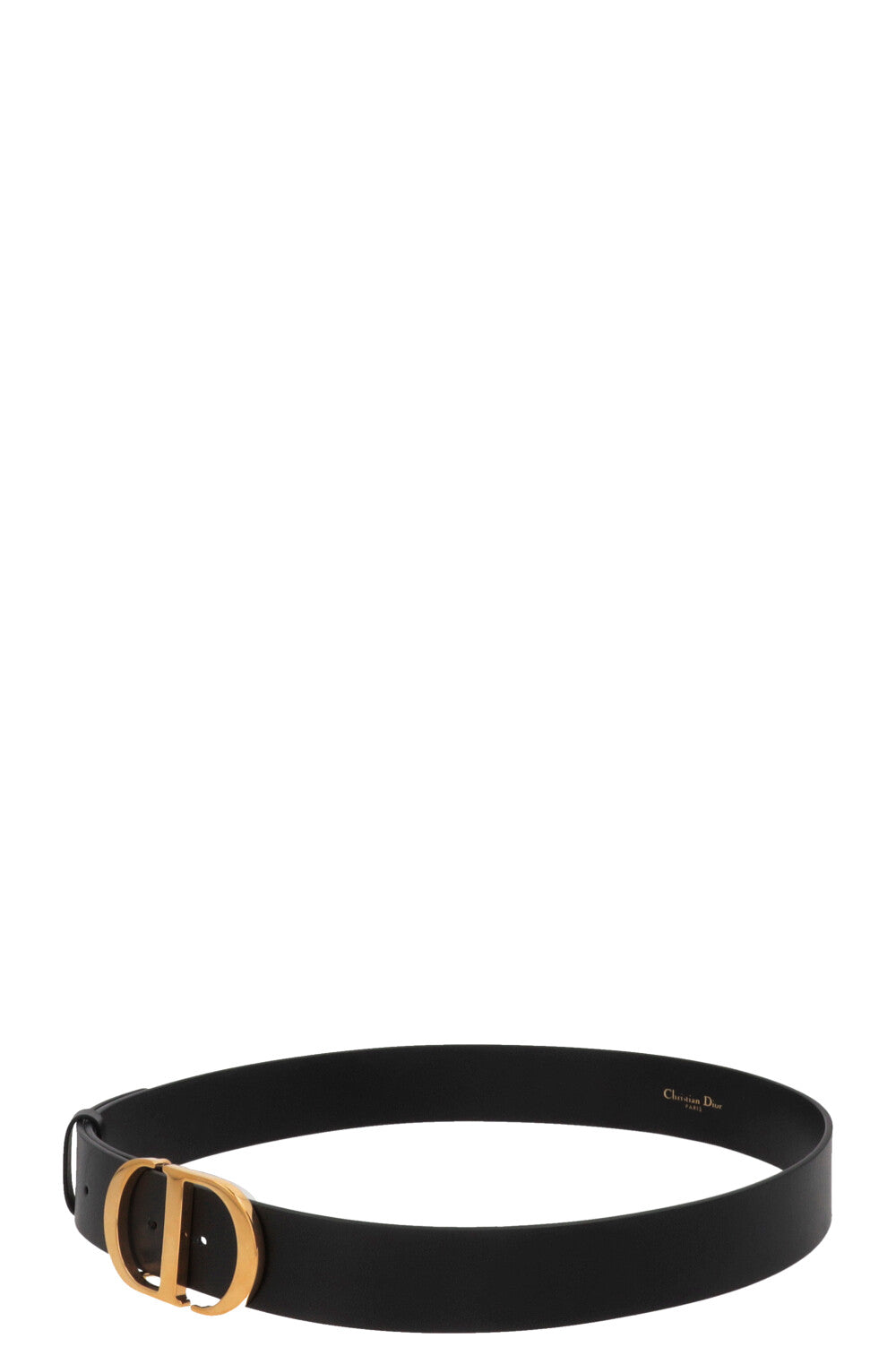 CHRISTIAN DIOR CD Ceinture Cuir Noir