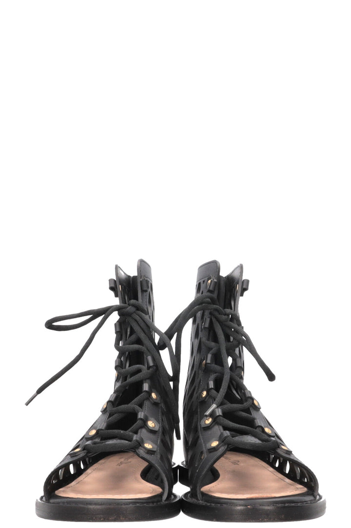 CHRISTIAN DIOR Cage Sandals Leather Black
