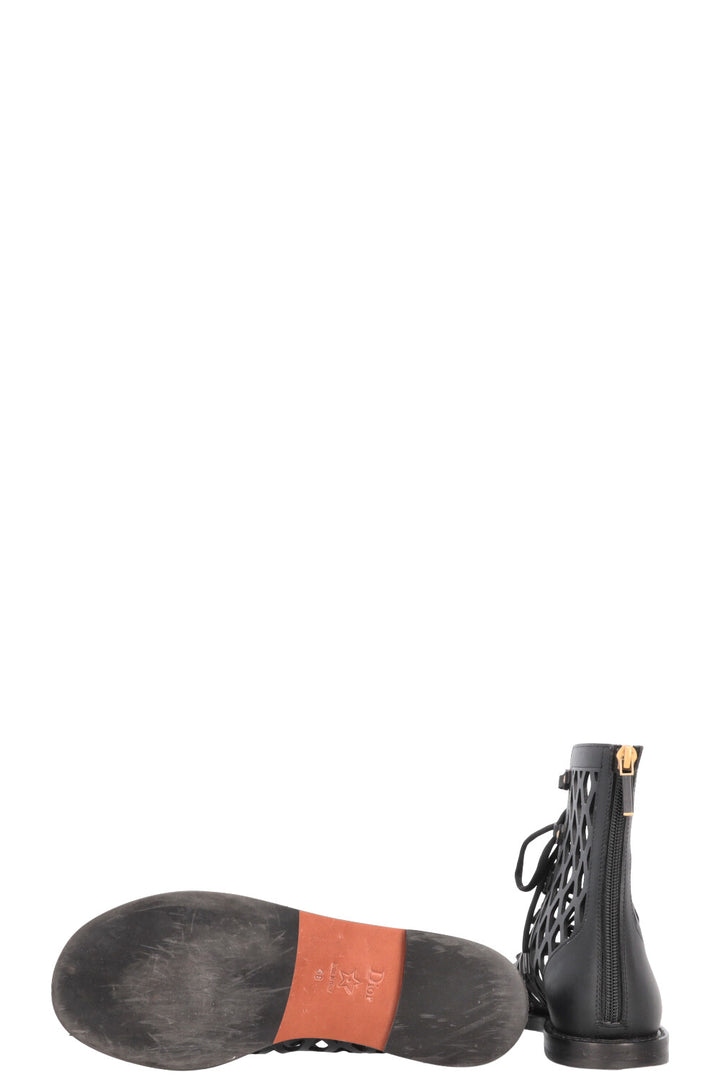 CHRISTIAN DIOR Cage Sandals Leather Black