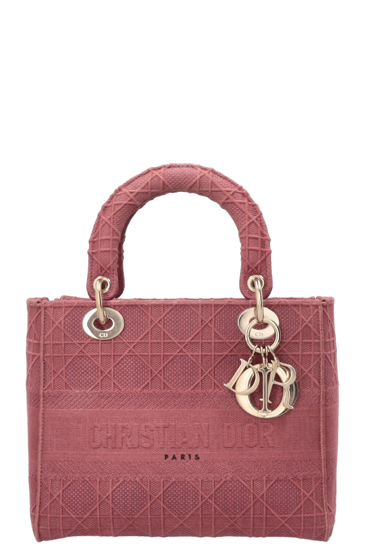 CHRISTIAN DIOR Cannage Lady D-Lite Bag Dusty Pink